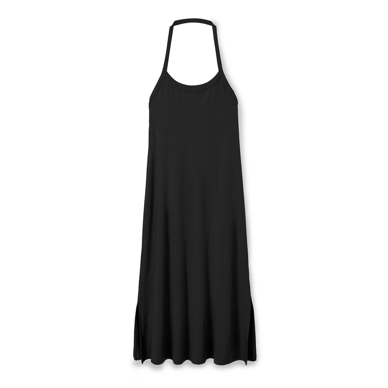 Basic rib open back dress