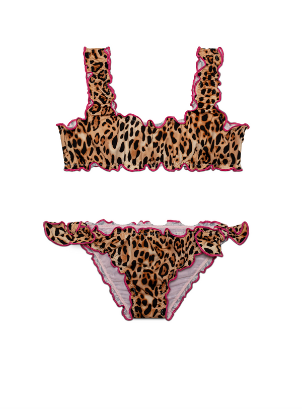 Leopard girls bikini